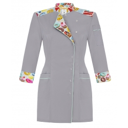 Bluza nr 93 szary + seledynowe słodkości roz 34