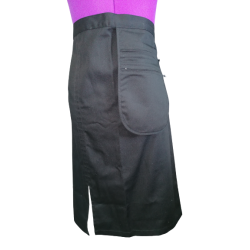 ZAPASKA CZARNA Z KIESZENIĄ dł. 65 CM
