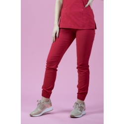 Spodnie joggery scrubs 101 czerwony