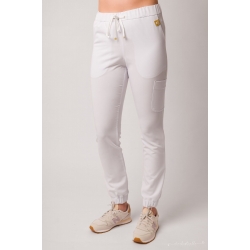 Spodnie scrubs nr 88-O biel roz. 34, 44, 48