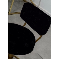 Pokrowiec welur na oparcie taboretu