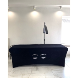 Pokrowiec z wycięciem na nogi 185x60 cm rzęsy