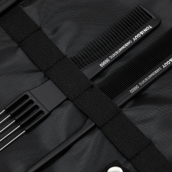 Kuferek fryzjerski barberski czarny materiał