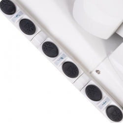 Fotel kosmetyczny do pedicure elektryczny Azzurro 708BS Exclusive Pro 3 silniki z podgrzewaniem biały