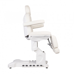 Fotel kosmetyczny do pedicure elektryczny Azzurro 708BS Exclusive Pro 3 silniki z podgrzewaniem biały