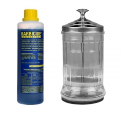 KONCENTRAT BARBICIDE 500 ML + POJEMNIK SZKLANY DO DEZYNFEKCJI NARZĘDZI