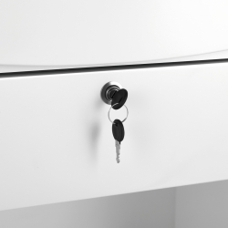 Gabbiano recepcja Piko białe drewno czarna skóra