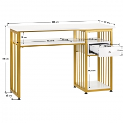 Biurko kosmetyczne MT-302g białe