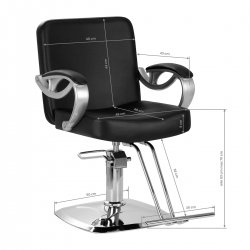 Fotel fryzjerski Hair System ZA31 czarny