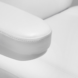 Fotel kosmetyczny do pedicure elektryczny Sillon Classic 4 silniki z kołyską biały