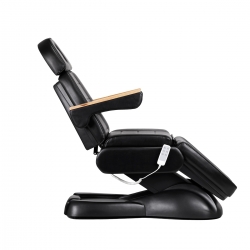Fotel kosmetyczny elektryczny Sillon Lux 273b 3 silniki z taboretem 304 czarny