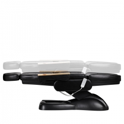 Fotel kosmetyczny elektryczny Sillon Lux 273b 3 silniki z taboretem 304 czarny