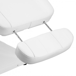 Fotel kosmetyczny elektryczny Sillon Luxury 3 silniki sterowanie nożne biały