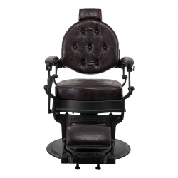 Fotel barberski Gabbiano President brązowy z czarną podstawą