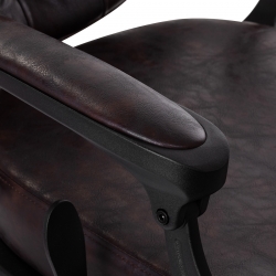 Fotel barberski Gabbiano President brązowy z czarną podstawą