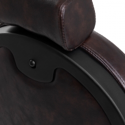 Fotel barberski Gabbiano President brązowy z czarną podstawą