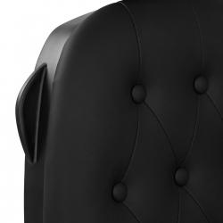 Fotel barberski Gabbiano Francesco czarny z czarną podstawą