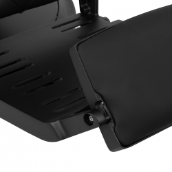 Fotel barberski Gabbiano Francesco czarny z czarną podstawą