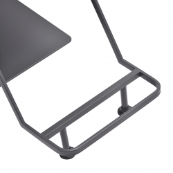 Fotel fryzjerski Gabbiano Porto szary z szarą podstawą