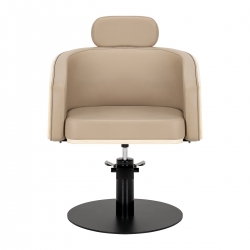 Fotel fryzjerski Gabbiano Wratislavia beżowy z czarną podstawą