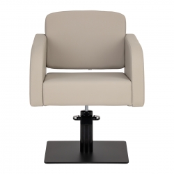 Fotel fryzjerski Gabbiano Elda beżowy z czarną podstawą
