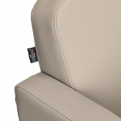 Fotel fryzjerski Gabbiano Elda beżowy z czarną podstawą