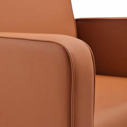 Fotel fryzjerski Gabbiano Bilbao brązowy z czarną podstawą