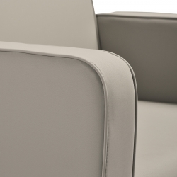 Fotel fryzjerski Gabbiano Bilbao beżowy z czarną podstawą