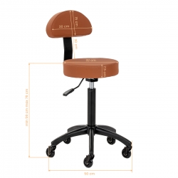 Taboret fryzjerski Gabbiano D026 brązowy