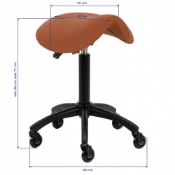 Taboret fryzjerski Gabbiano D032 brązowy