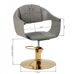 Fotel fryzjerski Hair System Halo szary