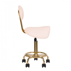 Taboret kosmetyczny 6001-G złoto - różowy 2 gat