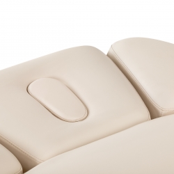 Leżanka SPA Sillon Relax kremowa z jasnobrązową podstawą