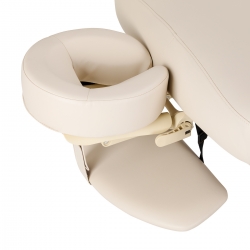 Leżanka SPA Sillon Comfort kremowa z jasnobrązową podstawą