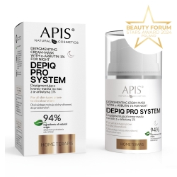 APIS Depiq Pro Sustem Depigmentująca kremo-maska na noc z α-arbutyną 1%, 50 ml