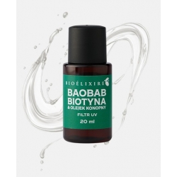FAROUK Bioelixire Serum Baobab, Biotyna i Olejek Konopny 20 ml | Filtr UV