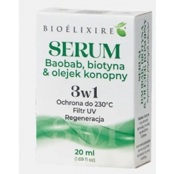FAROUK Bioelixire Serum Baobab, Biotyna i Olejek Konopny 20 ml | Filtr UV