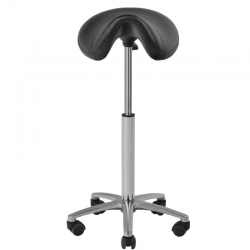 Taboret kosmetyczno-fryzjerski Gabbiano 001B wysoki czarny