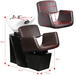 Myjnia fryzjerska Gabbiano Helsinki czarna