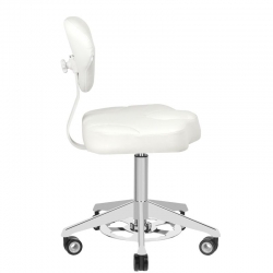 Taboret kosmetyczny Azzurro 156F bump up biały TNS