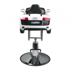 FOTEL FRYZJERSKI DZIECIĘCY SAMOCHODZIK AUDI B041G BIAŁY
