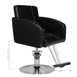 Fotel fryzjerski Hair System HS40 czarny