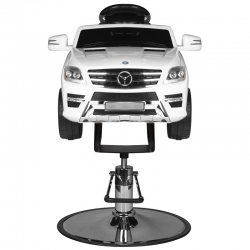 FOTEL FRYZJERSKI DZIECIĘCY SAMOCHODZIK MERC SUV WHITE