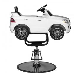 FOTEL FRYZJERSKI DZIECIĘCY SAMOCHODZIK MERC SUV WHITE