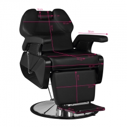 Fotel barberski Hair System New York czarny