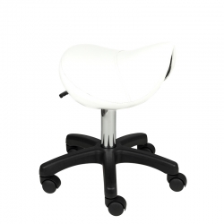 TABORET KOSMETYCZNY SIODŁO AM-301 BIAŁY